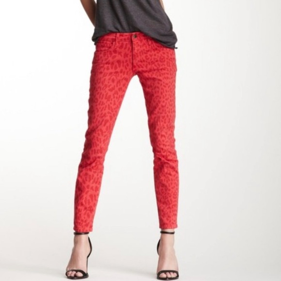Joe's Jeans Denim - Joe's Jeans Leopard Print High Water Skinny Jeans Size 28